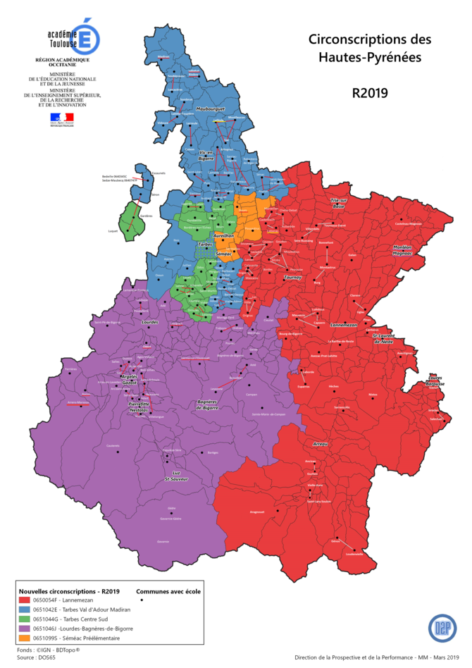 carte-Hautes-Pyrénées circonscriptions