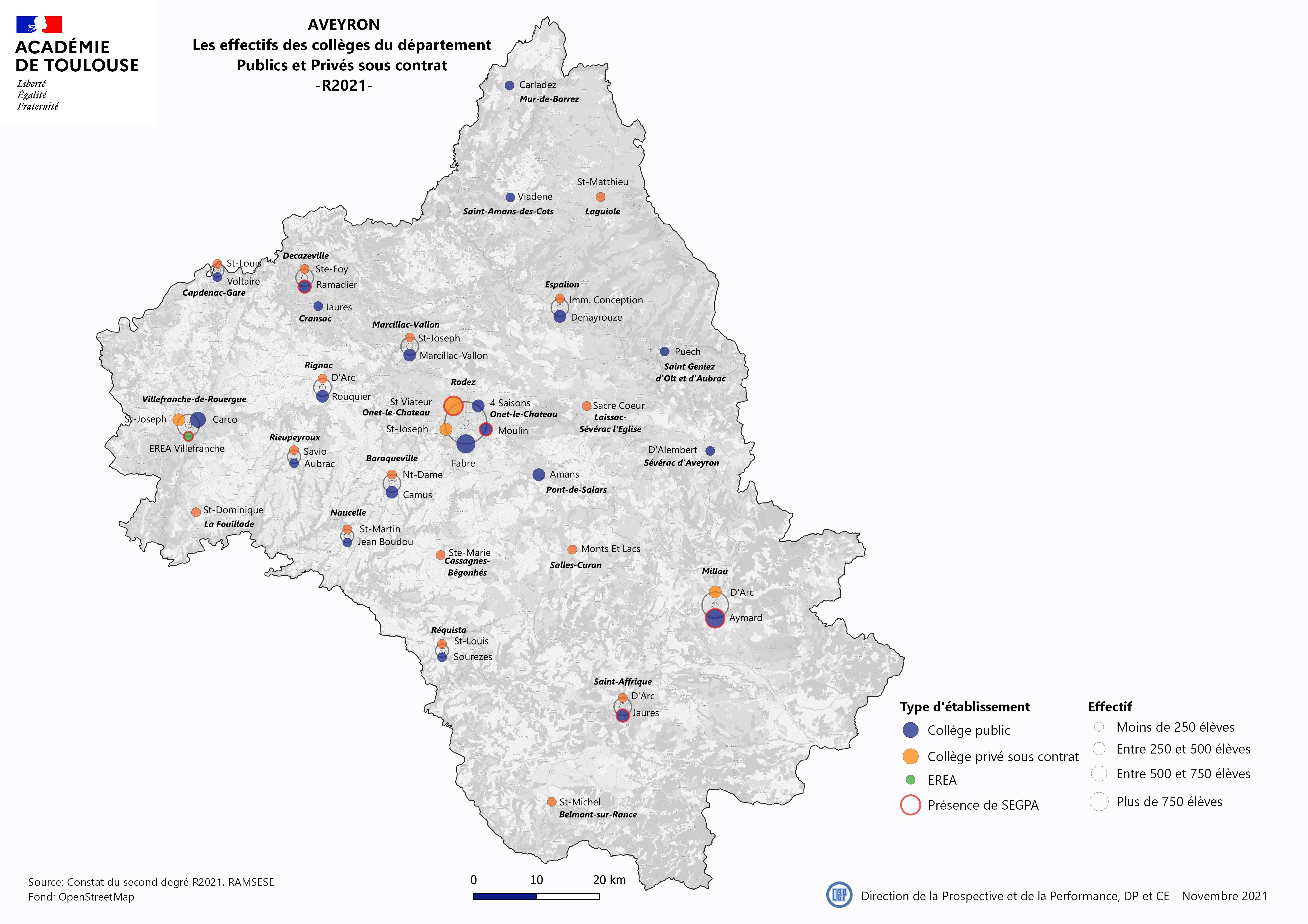 Les colleges en Aveyron