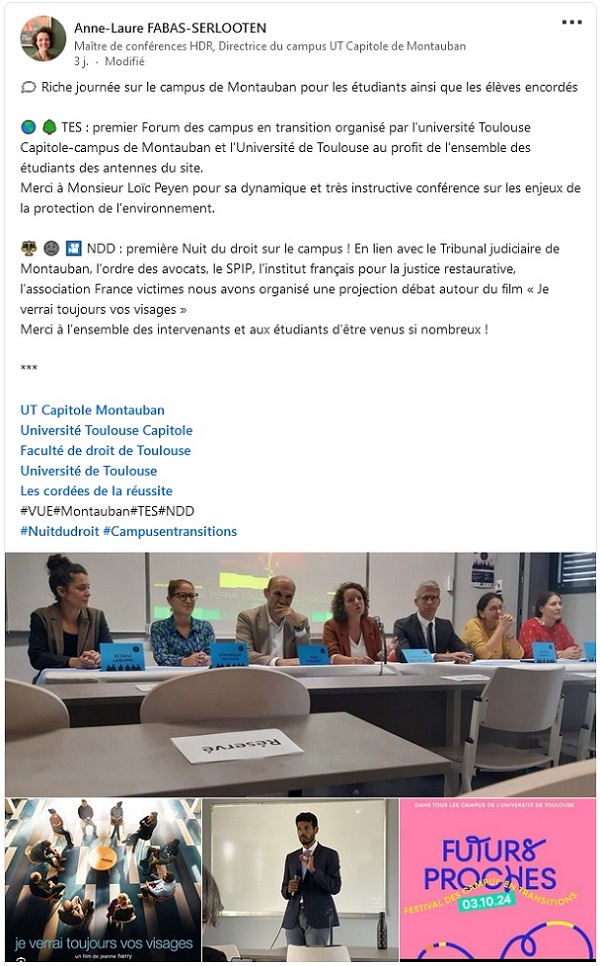 Première nuit du droit pour les élèves de la cordée Droit devant