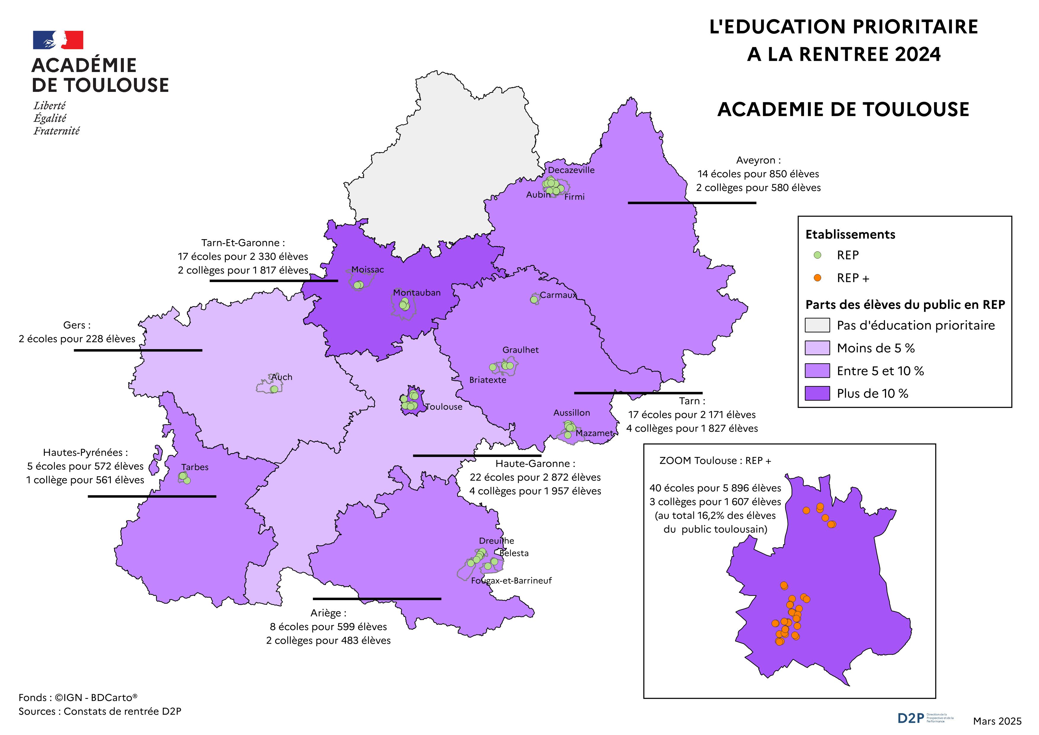 D2P - EducationPrioritaire_CarteAcadémique Rentrée2024