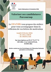 Ateliers CIO Albi février 2026 Parcoursup