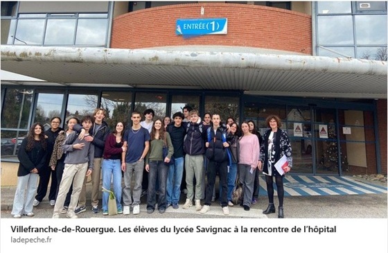 Visite au CH de Villefranche de Rouergue pour les élèves de la Cordée Ambition Études Santé 