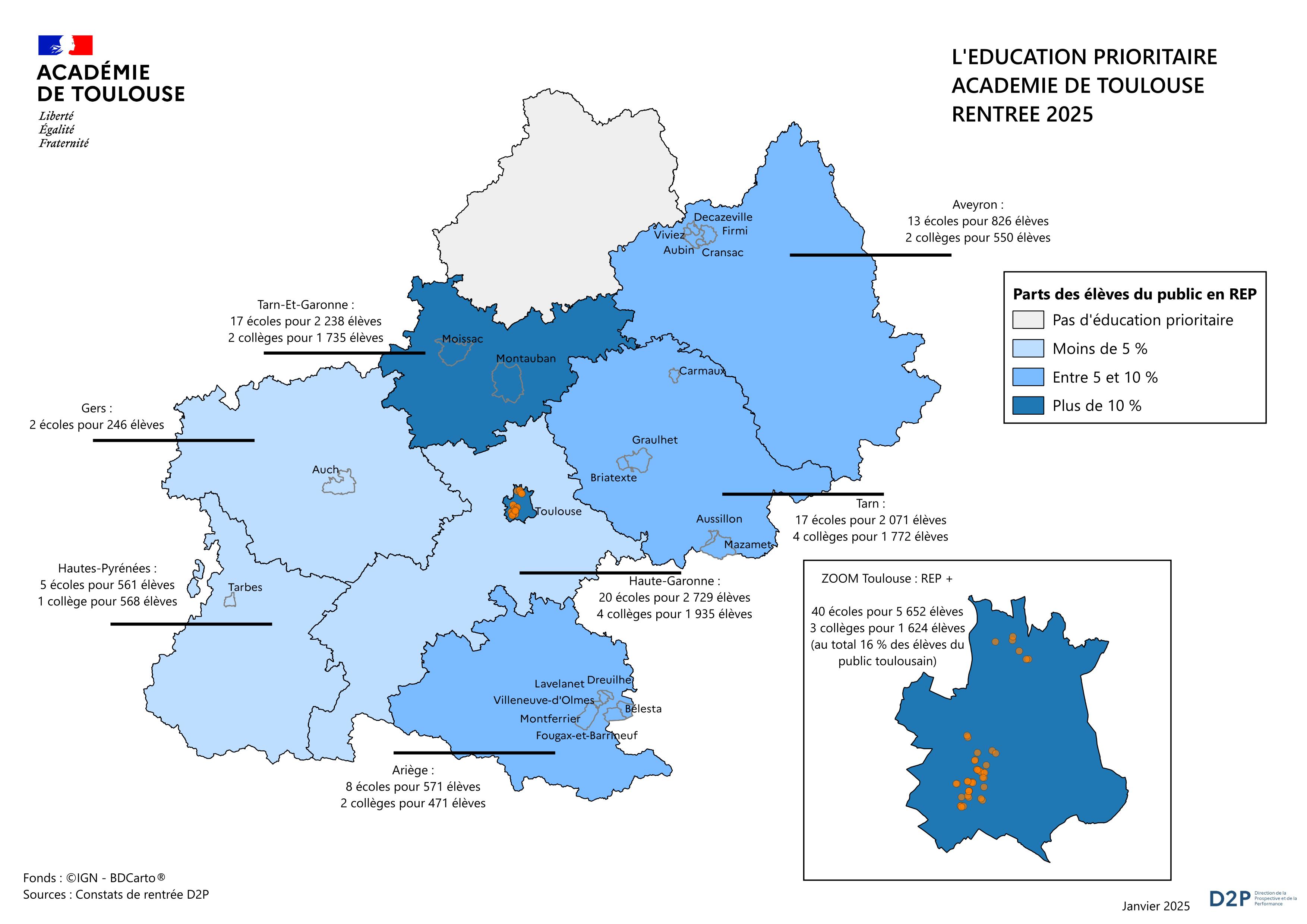 D2P - EducationPrioritaire_CarteAcadémique Rentrée2025