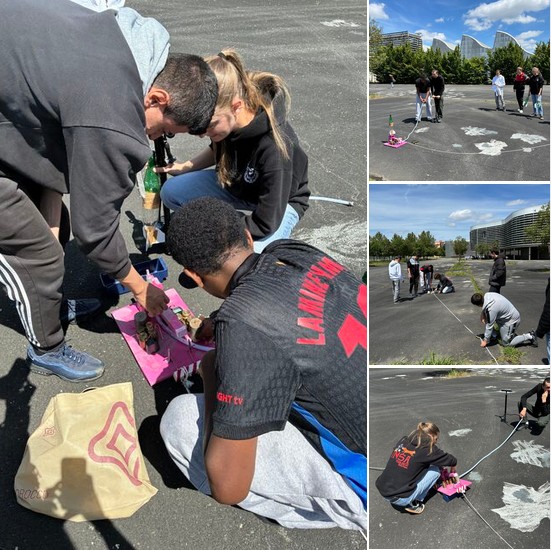 Fusées à eau : Les élèves encordés du lycée Gallieni font décoller leur projet de fin d'année avec l'INSA