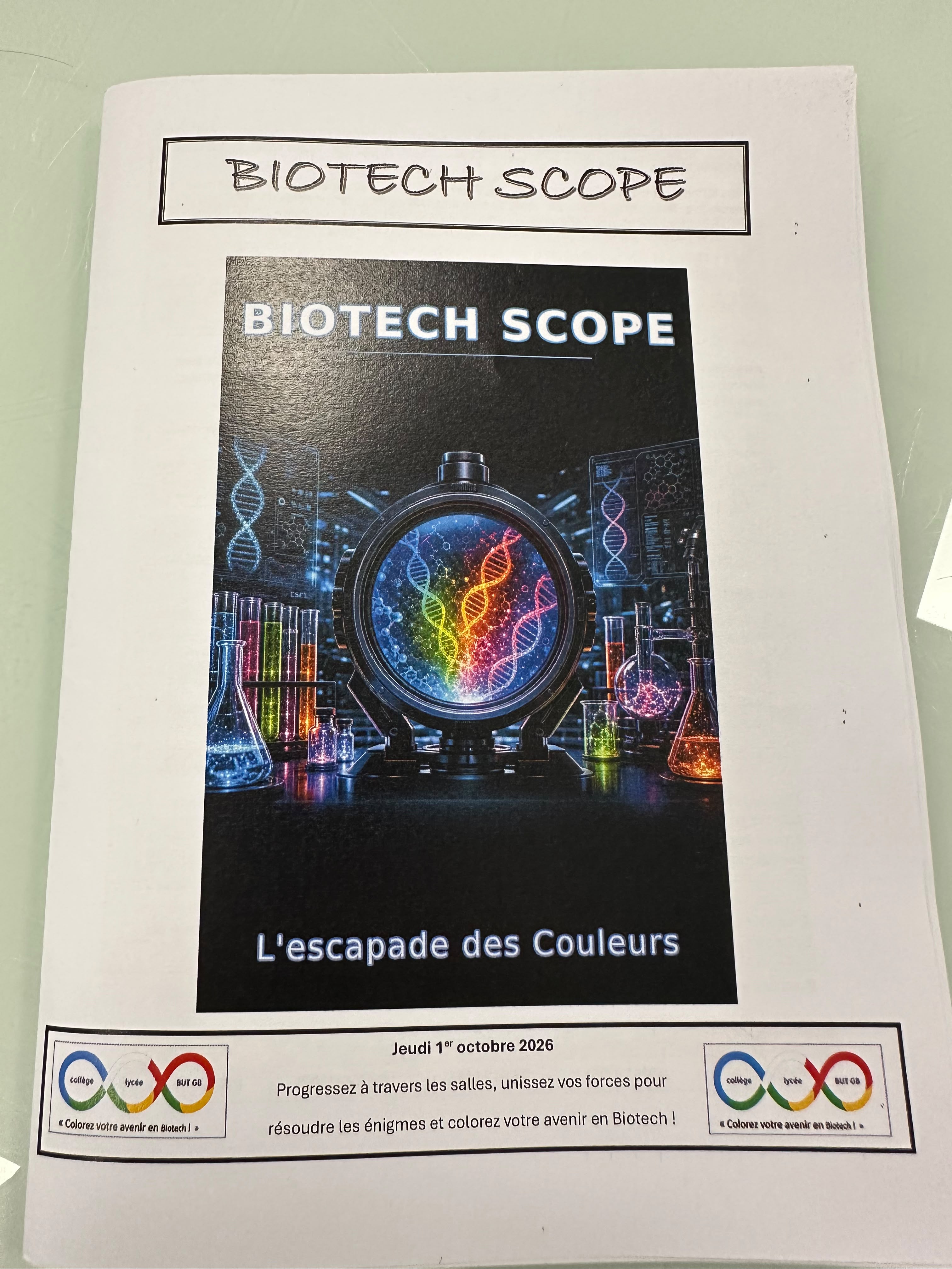 Cordée Colorez votre avenir en Biotech
