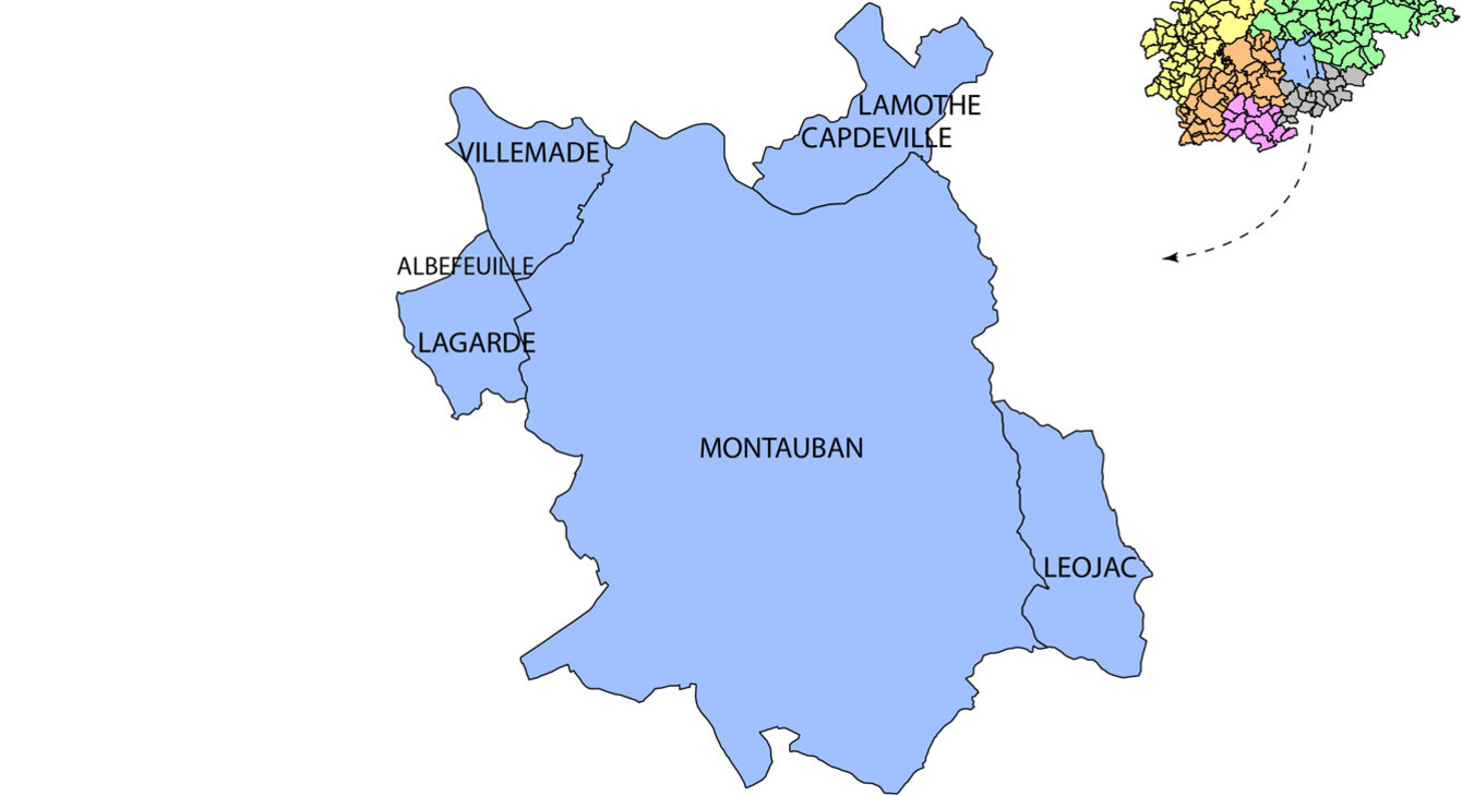 Carte circonscription montauban centre
